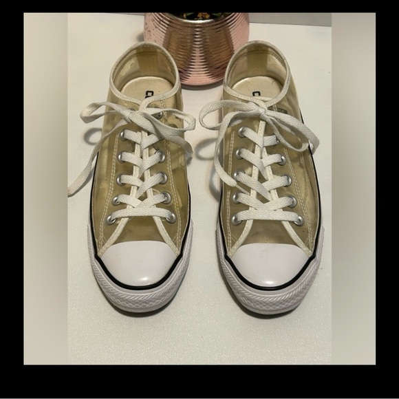 Converse Shoes - Beige and White Canvas Sneakers